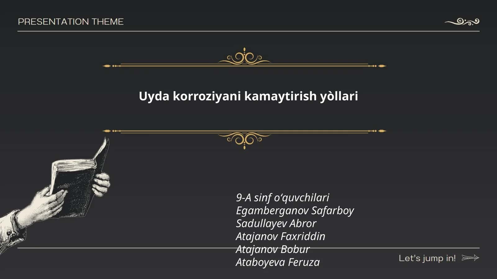 Uyda korroziyani kamaytirish yòllari