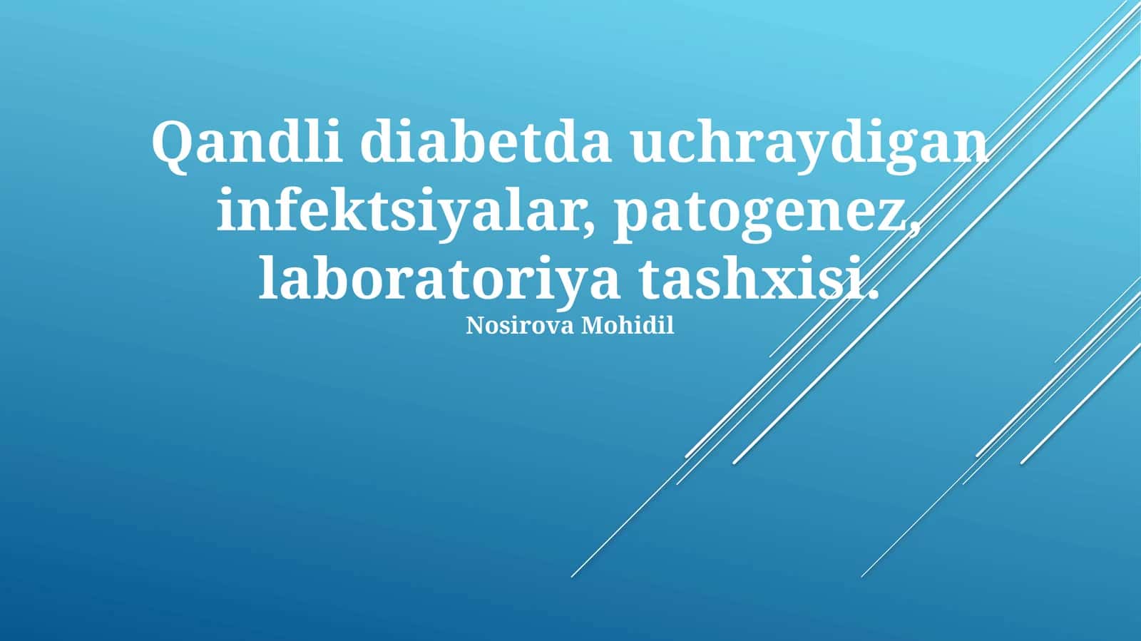 Qandli Diabet Infektsiyalari