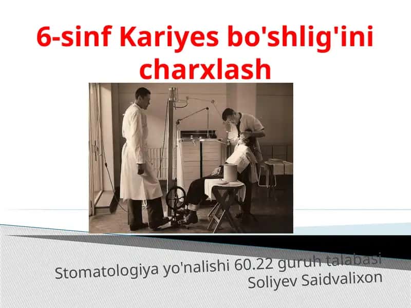 6-sinfKariyes bo'shlig'inicharxlash