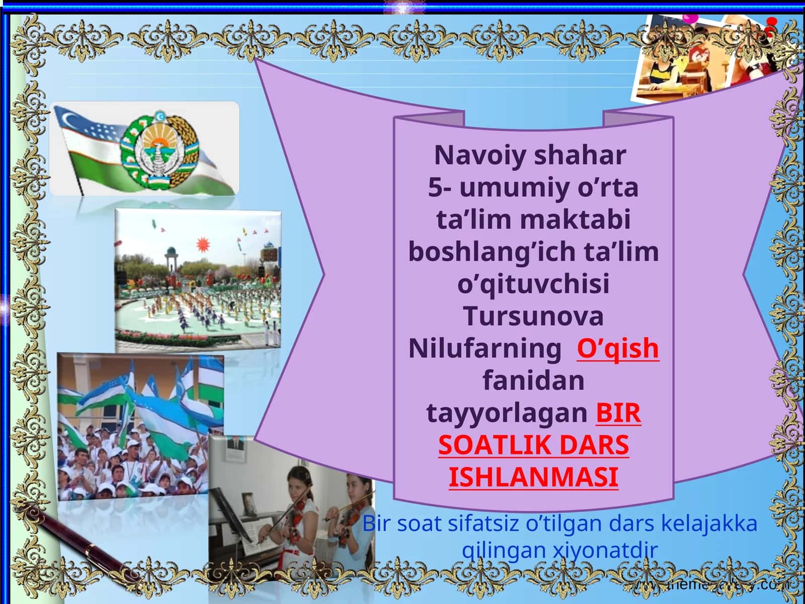 BIR SOATLIK DARS ISHLANMASI