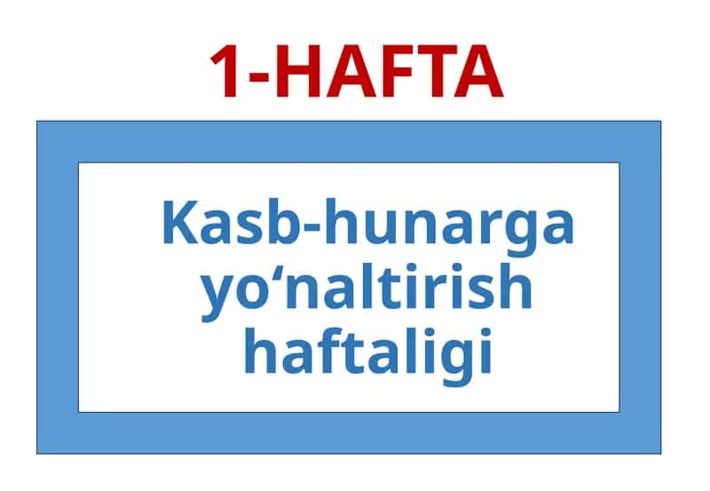 Kasb-hunarga yo‘naltirish haftaligi