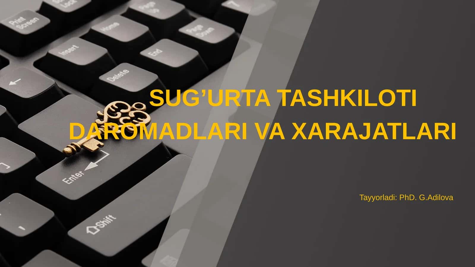 Sug’urta tashkiloti daromadlari va xarajatlari