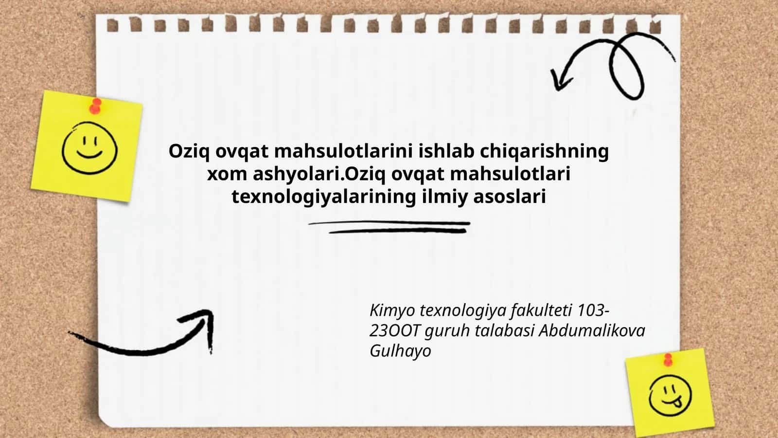 Oziq ovqat mahsulotlarini ishlab chiqarishning xom ashyolari