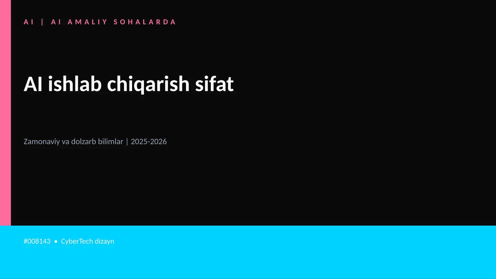 AI ishlab chiqarish sifat