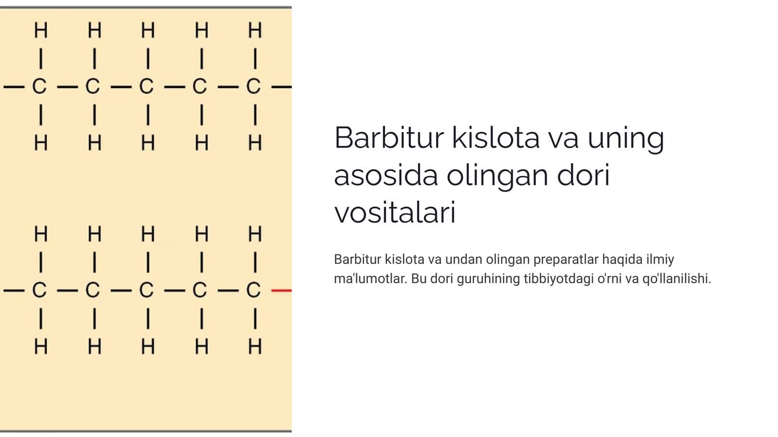 Barbitur kislota va uning asosida olingan dori vositalari