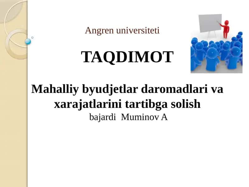 Mahalliy byudjetlardagi romadlar va xarajatlarini tartibga solish