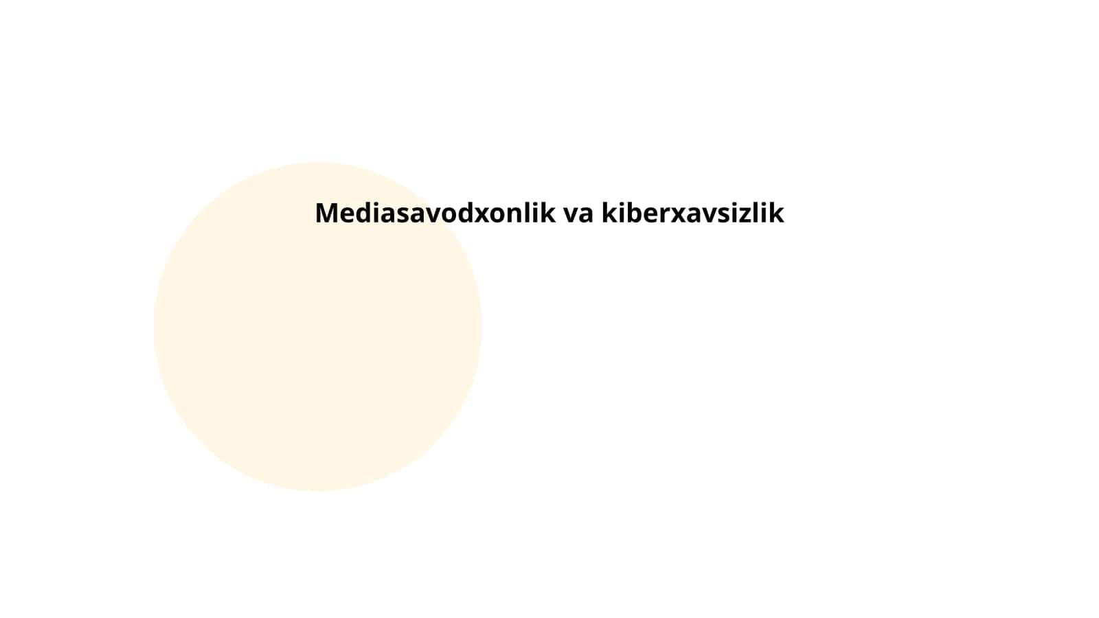 Mediasavodxonlik va kiberxavsizlik