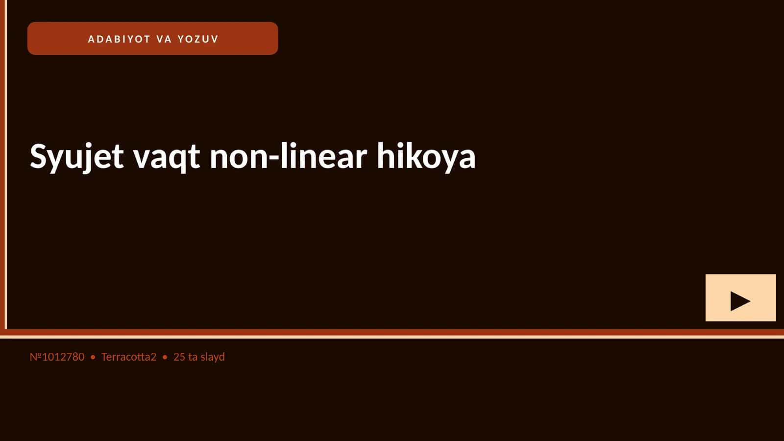 Syujet vaqt non-linear hikoya