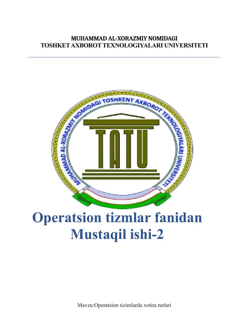 Operatsion tizimlarda xotira turlari