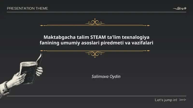 Maktabgacha talim STEAM ta'lim texnalogiya fanining umumiy asoslari piredmeti va vazifalari