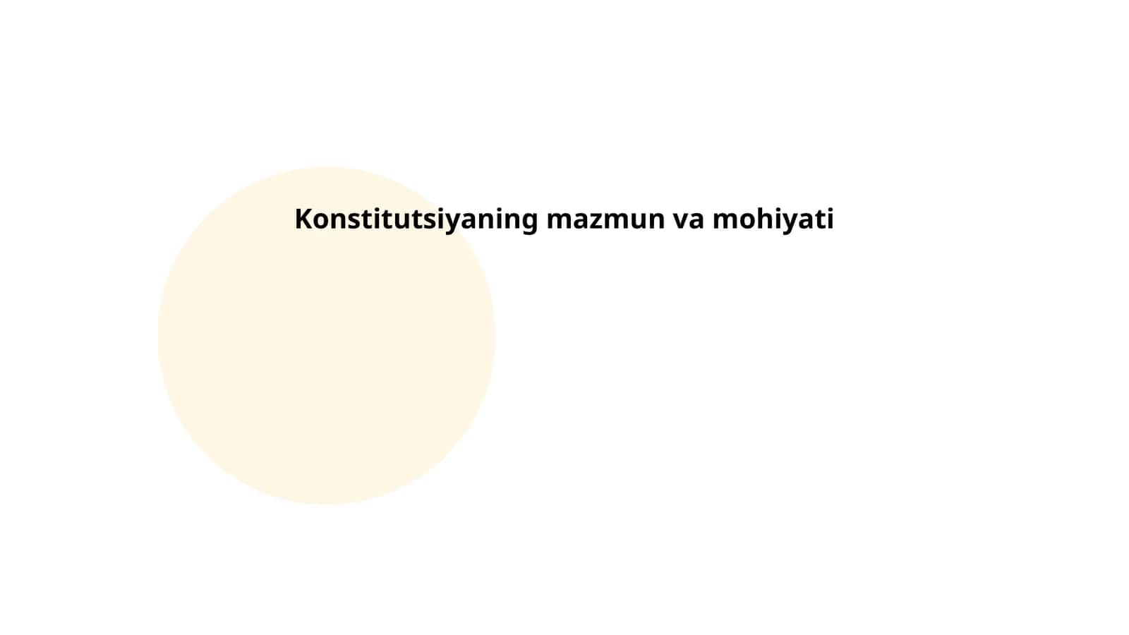 Konstitutsiyaning mazmun va mohiyati