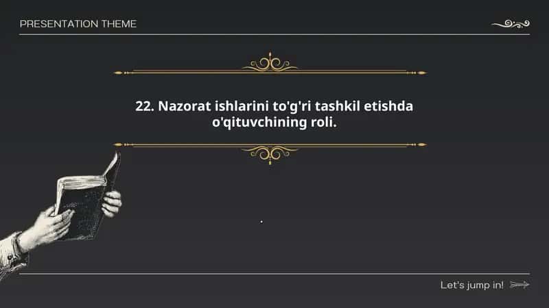 O'qituvchining nazorati