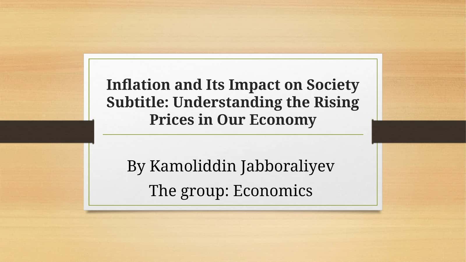 Inflation and Its Impact on Society