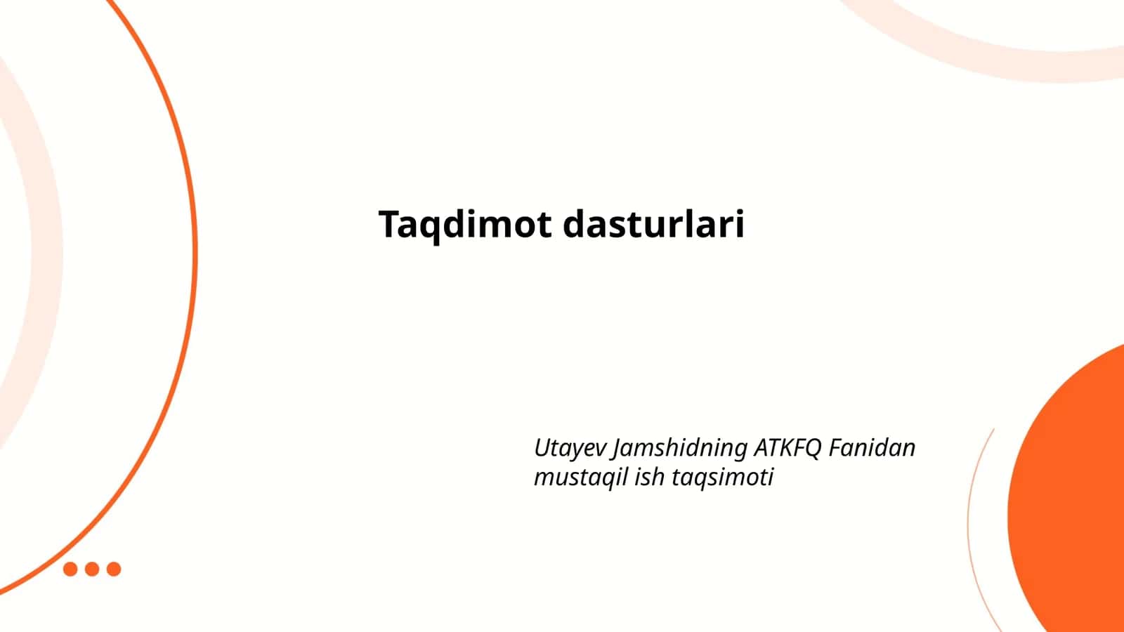 Microsoft PowerPoint asoslari