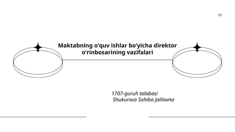 Maktabning oʻquv ishlar boʻyicha direktor oʻrinbosarining vazifalari