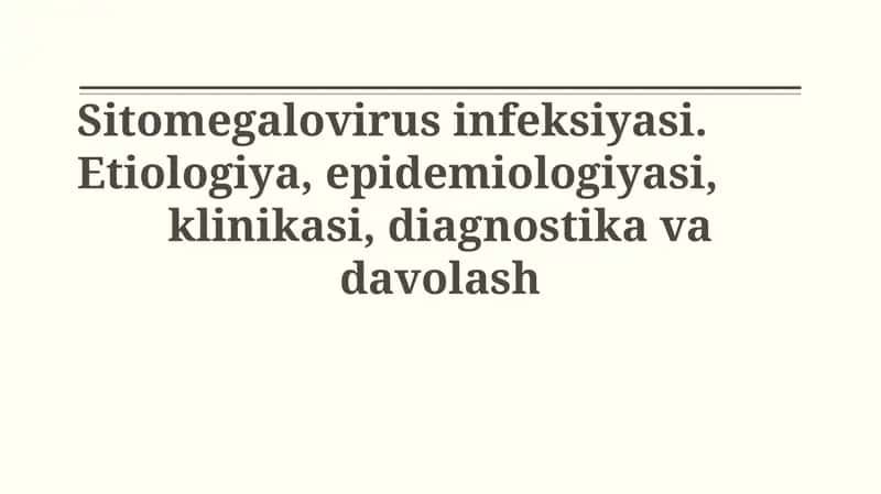 Sitomegalovirus infeksiyasi