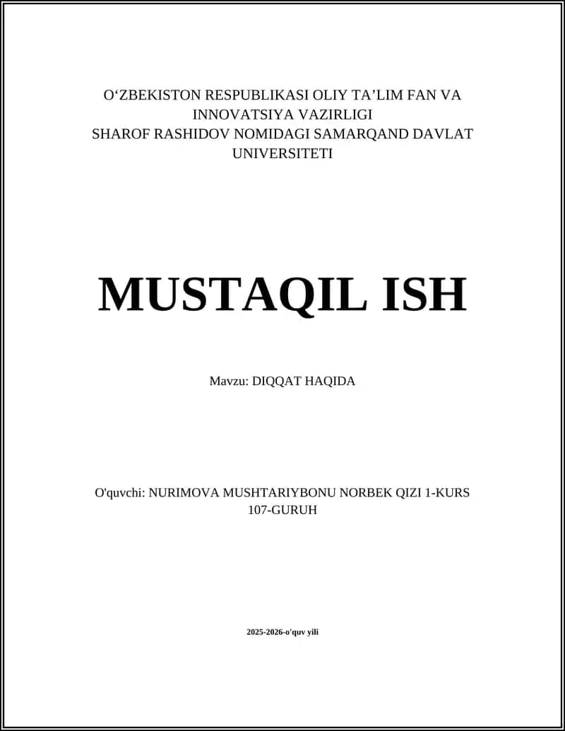 DIQQAT HAQIDA