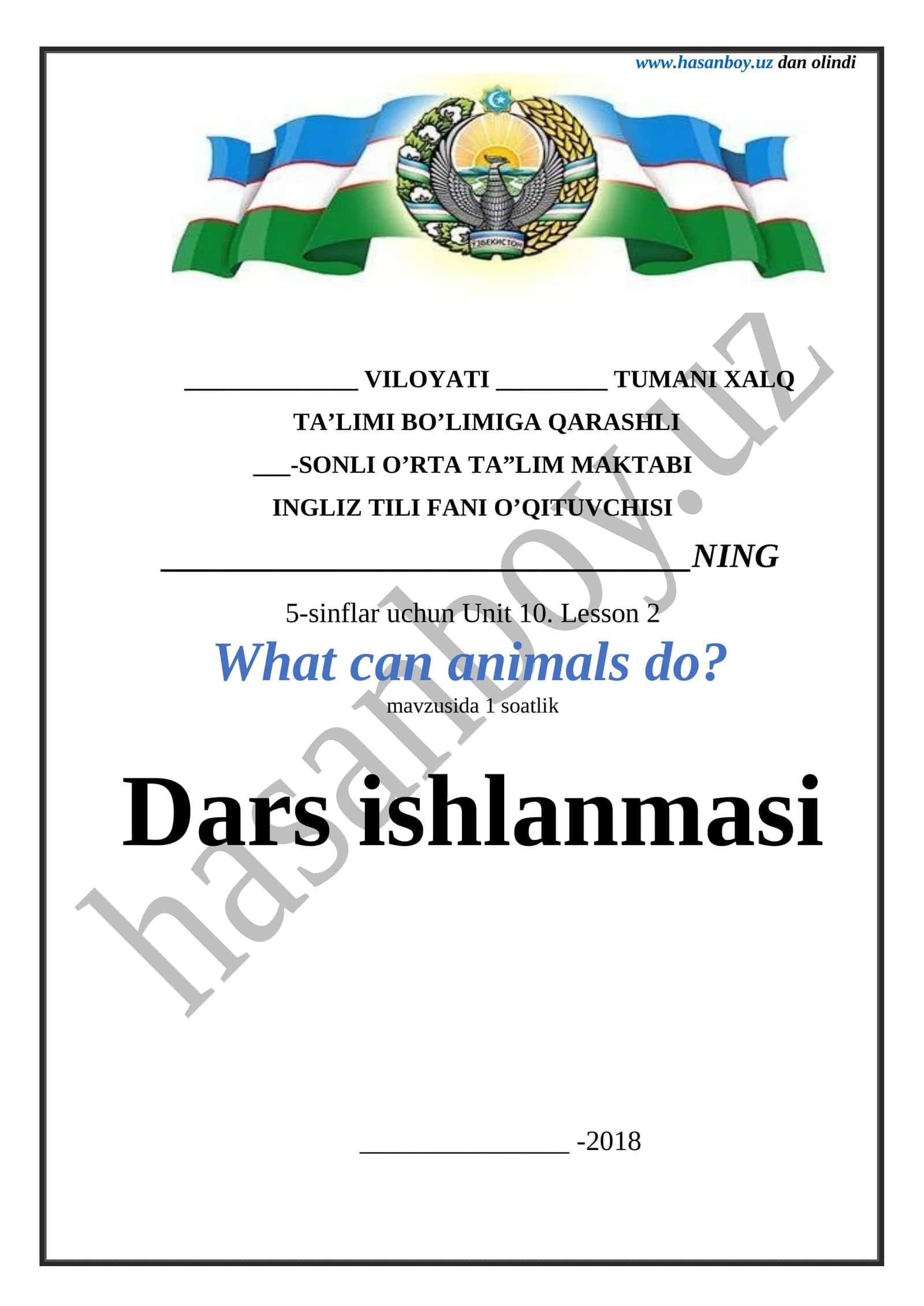 What can animals do?