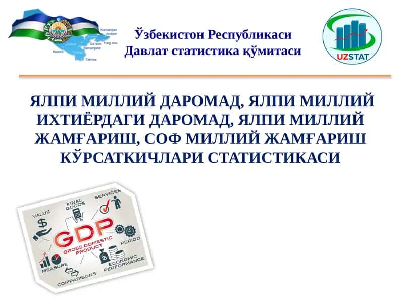ЯЛПИ МИЛЛИЙ ДАРОМАД, ЯЛПИ МИЛЛИЙ ИХТИЁРДАГИ ДАРОМАД, ЯЛПИ МИЛЛИЙ ЖАМҒАРИШ, СОФ МИЛЛИЙ ЖАМҒАРИШ КЎРСАТКИЧЛАРИ СТАТИСТИКАСИ