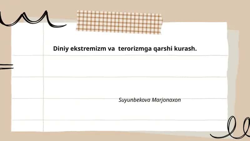 Diniy ekstremizm va terorizmga qarshi kurash