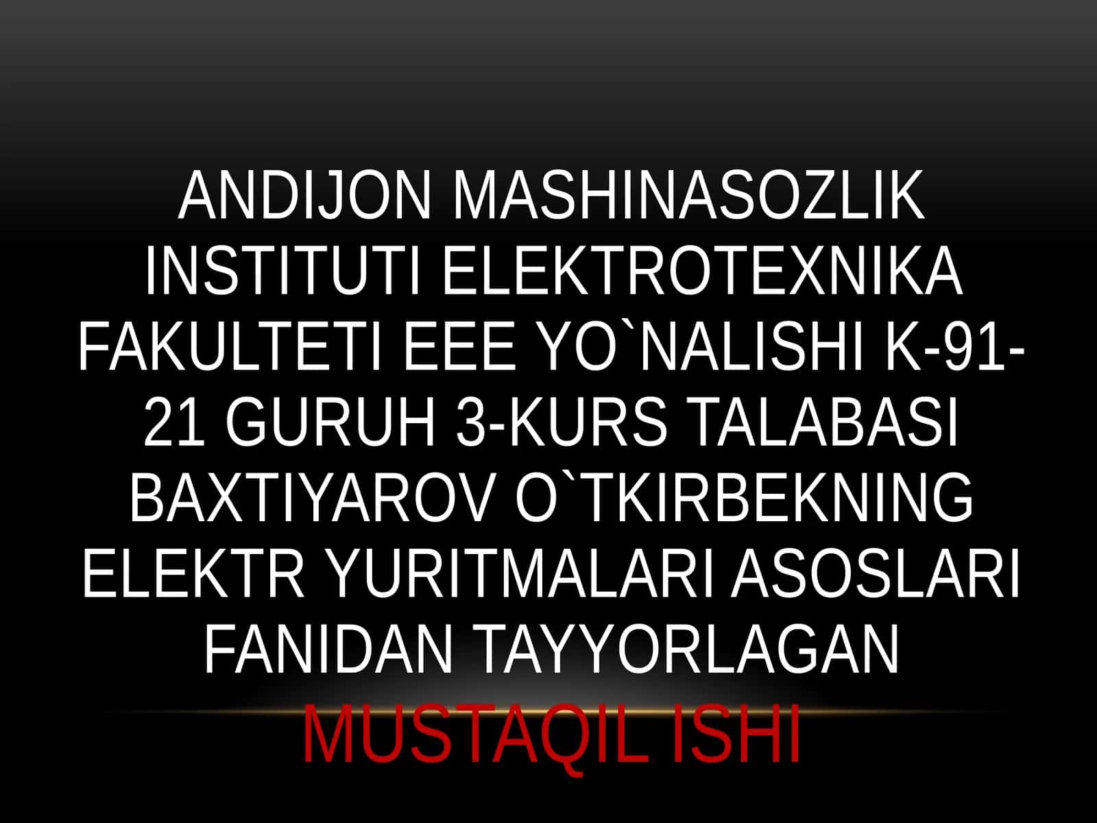 Elektryurit malari asoslarini tayyorlash