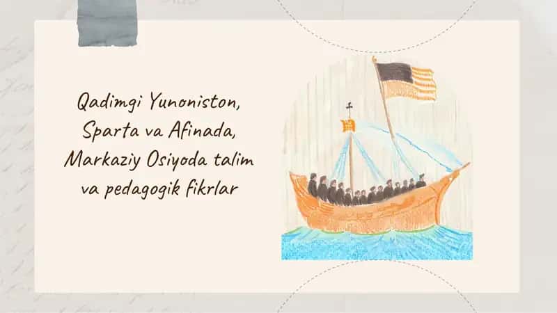 Qadimgi Yunoniston, Sparta va Afinada, Markaziy Osiyoda talim va pedagogik fikrlar