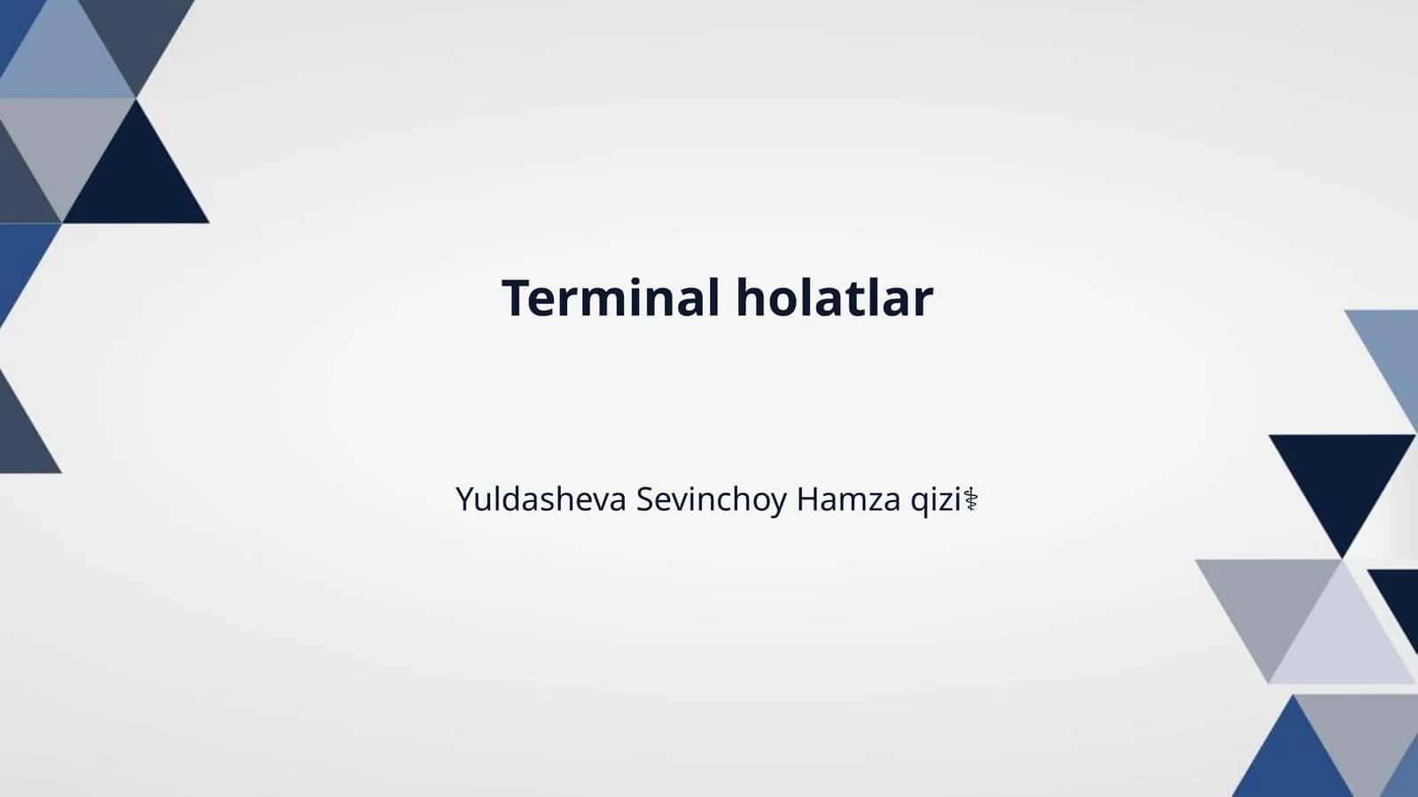 Terminal holatlar