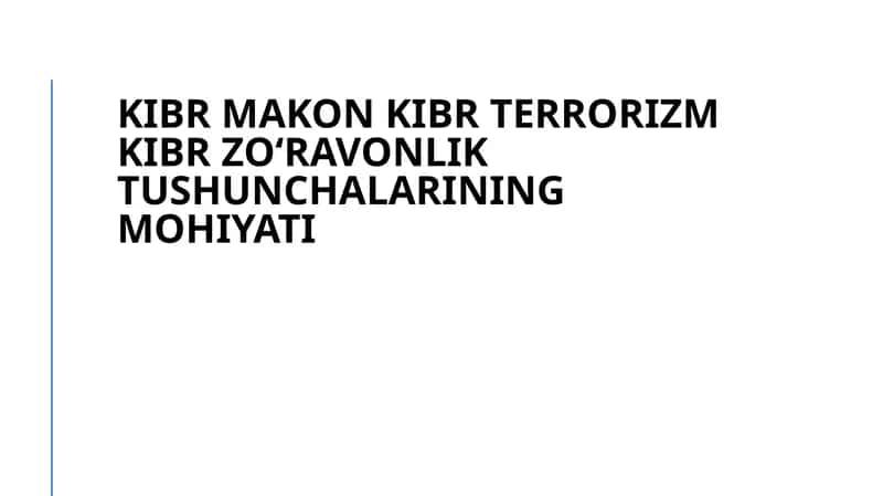 Kibr nazariyasi