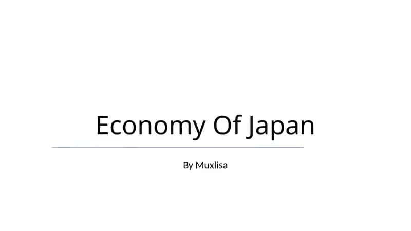 Economy Of Japan