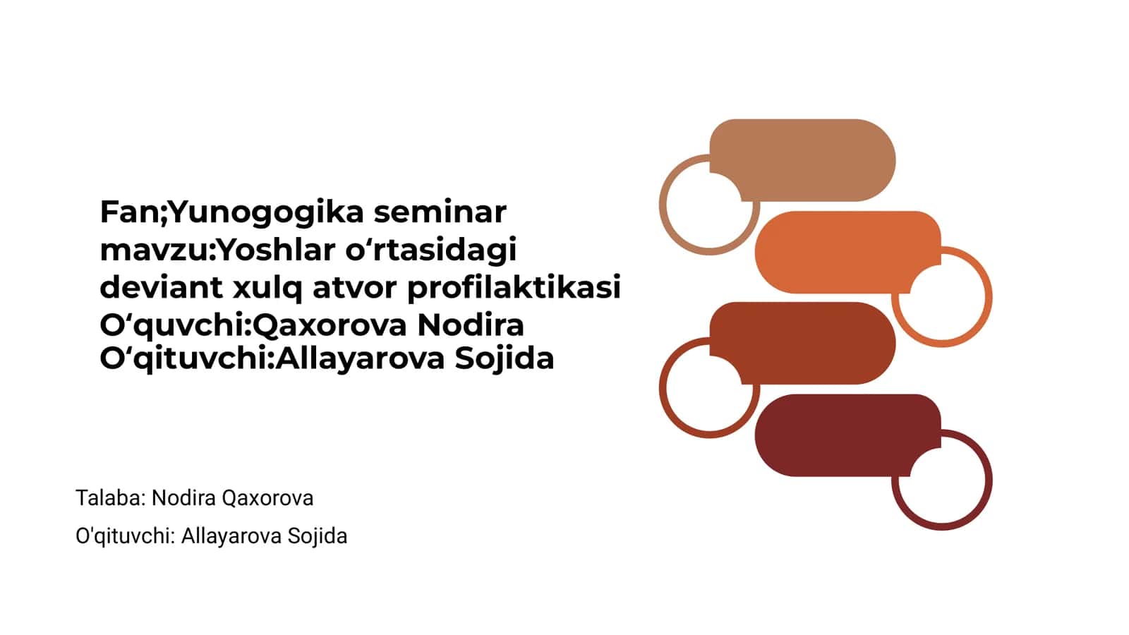 Yoshlar oʻrtasidagi deviant xulq atvor profilaktikasi