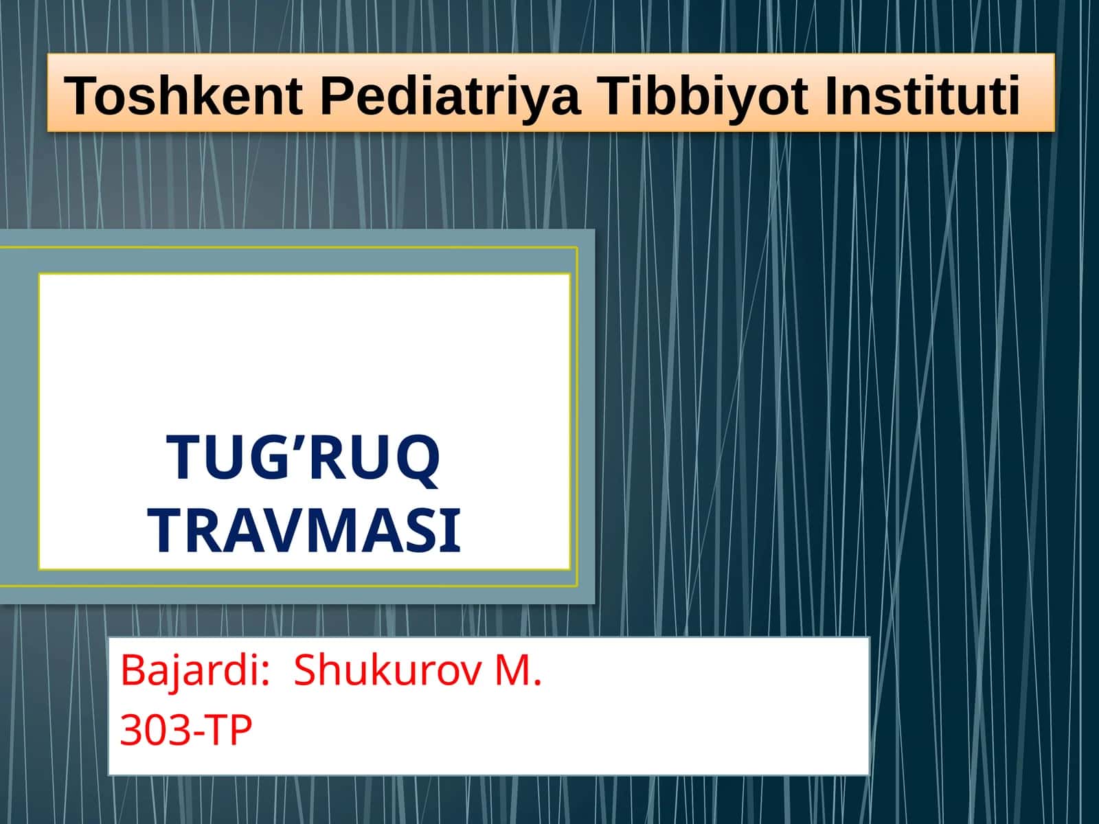 TUG’RUQ TRAVMASI