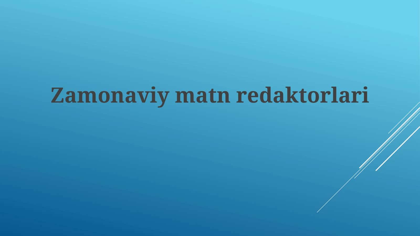 Zamonaviymatnredaktorlari