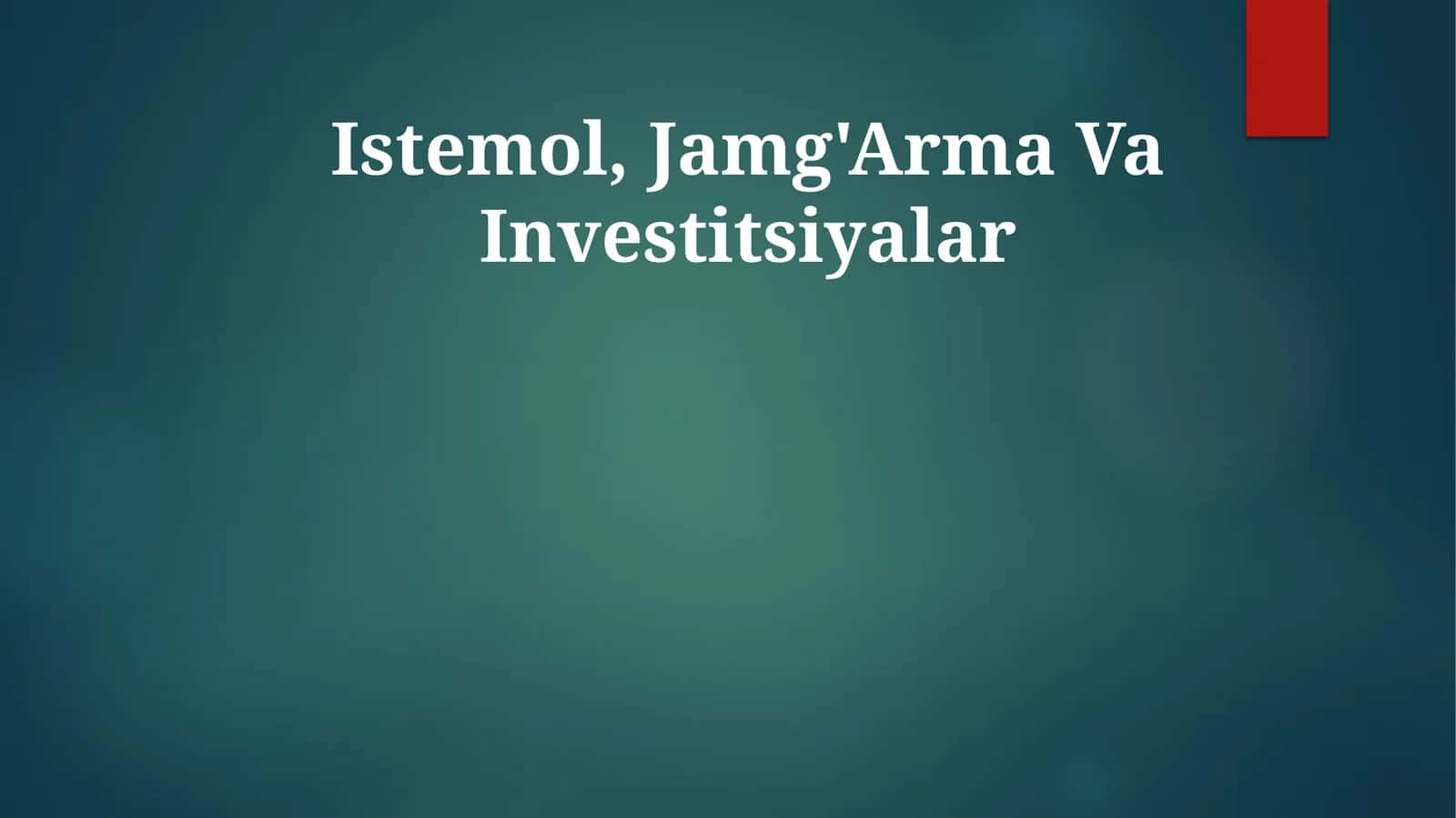 Istemol, Jamg'Arma Va Investitsiyalar