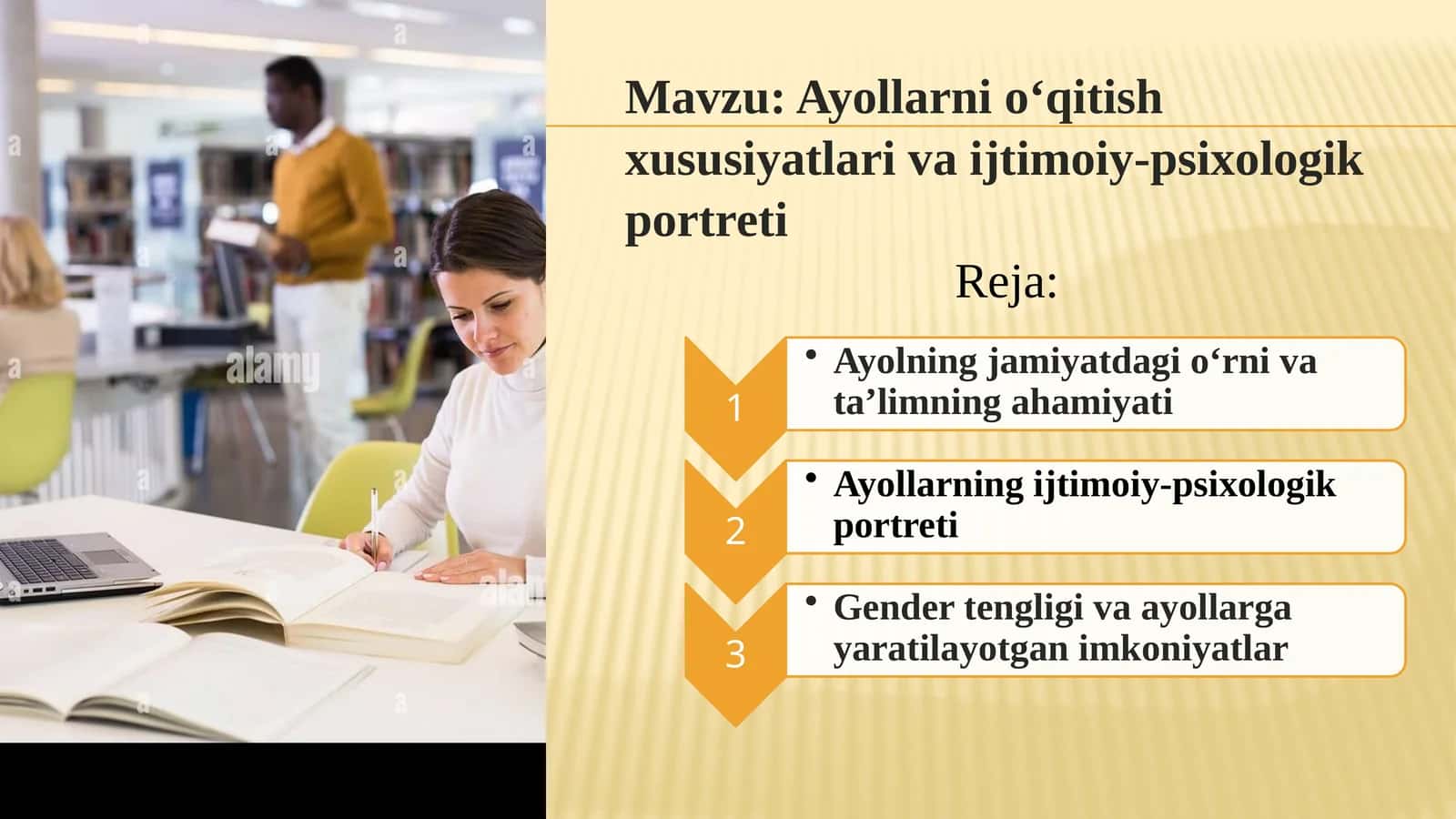 Ayollarni o‘qitish xususiyatlari va ijtimoiy-psixologik portreti