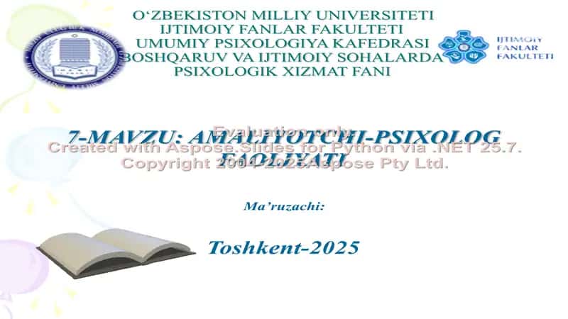 AMALIYOTCHI-PSIXOLOG FAOLIYATI