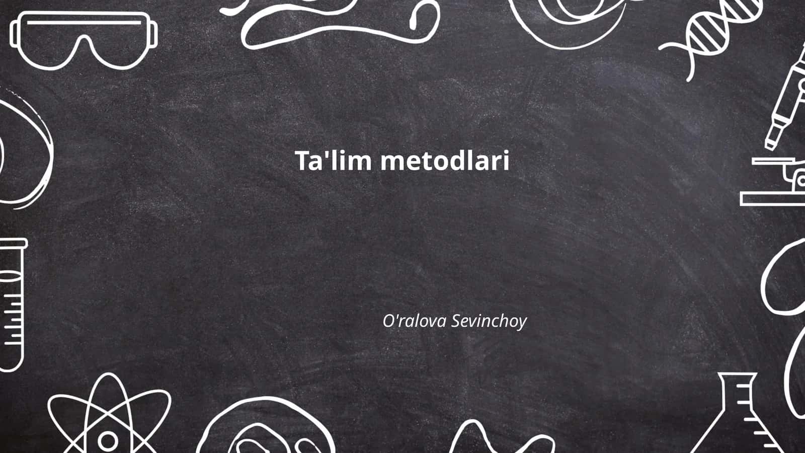 An'anaviy ta'lim metodlari