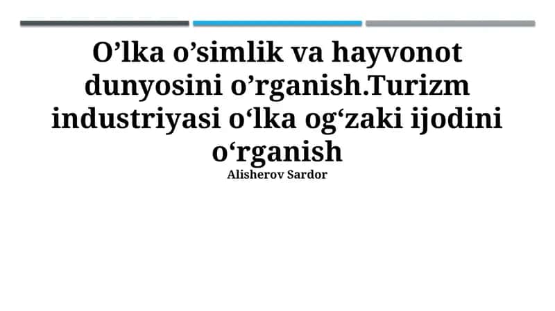 Ogʻzaki anʼanalar va turizm