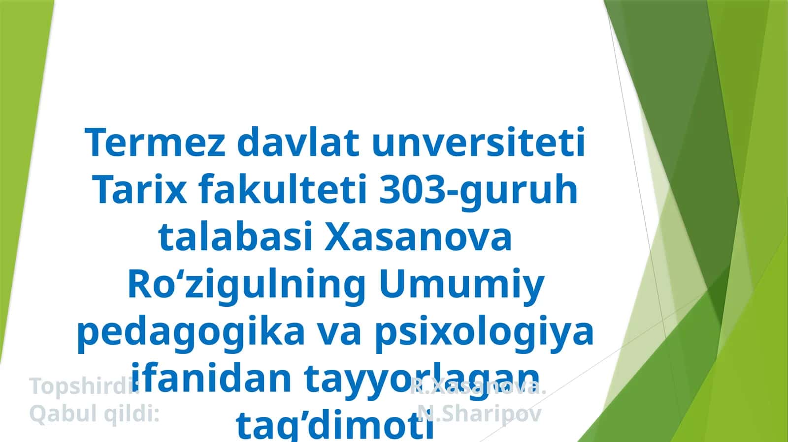 Testlar va boshqa psixodiagnostik metodlar