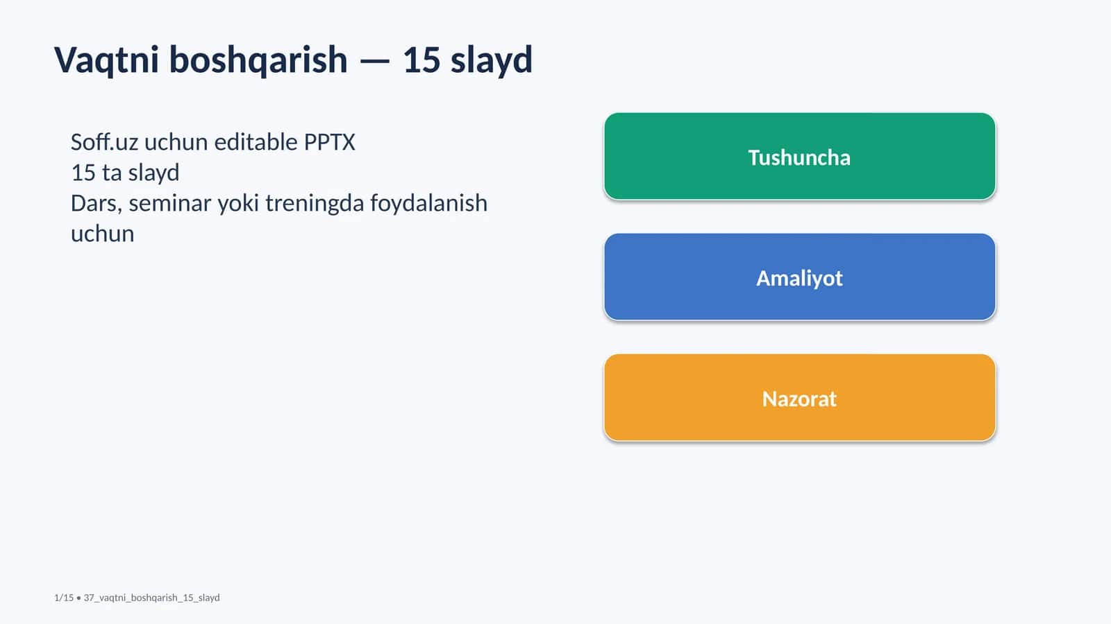 37 vaqtni boshqarish 15 slayd