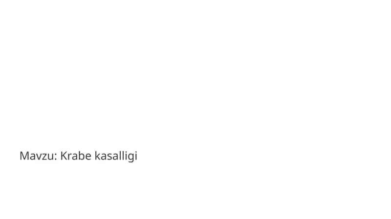 Krabe kasalligi