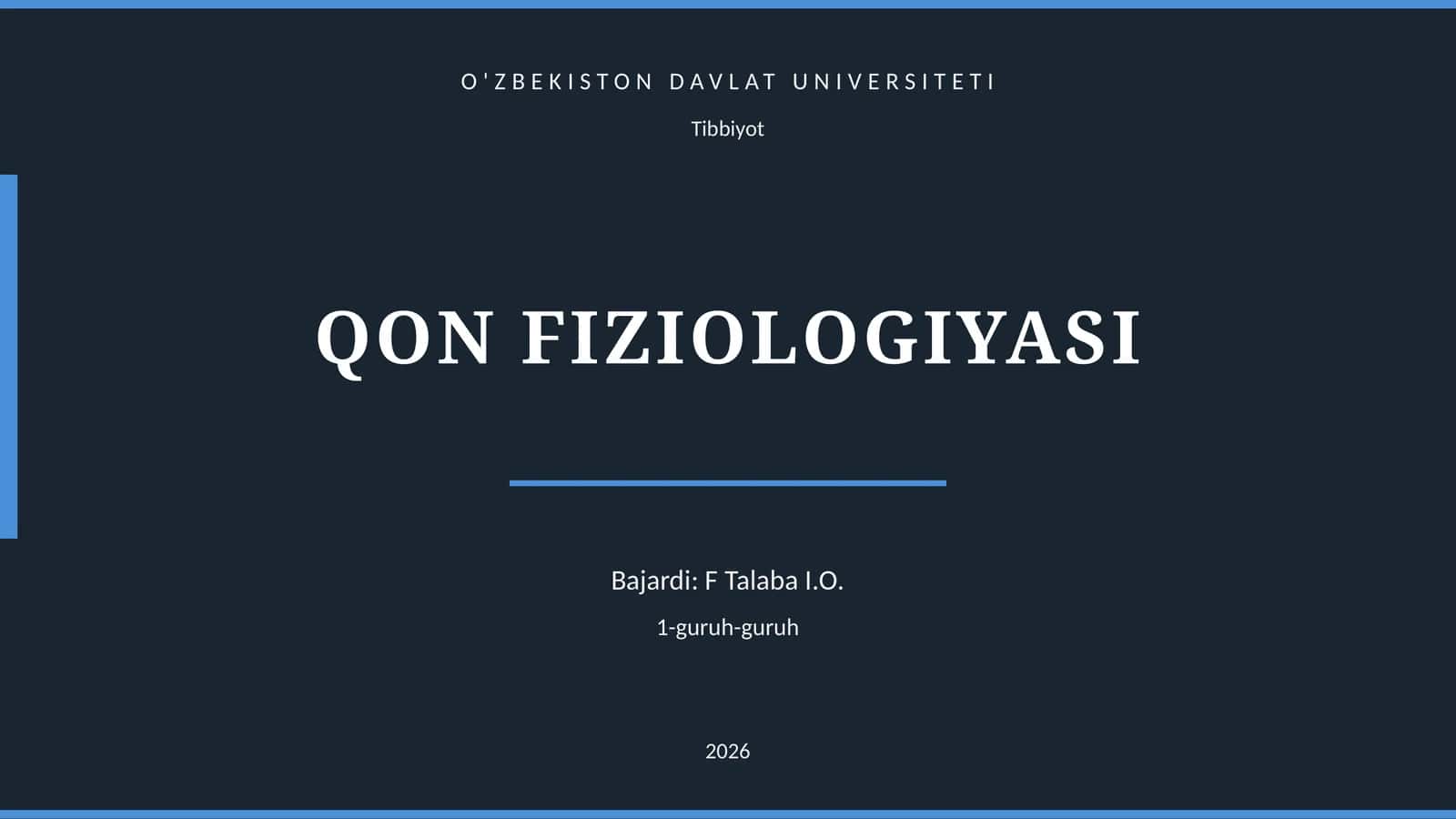 QON FIZIOLOGIYASI