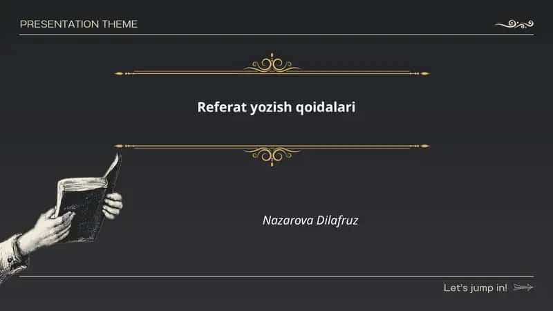 Referat yozish qoidalari