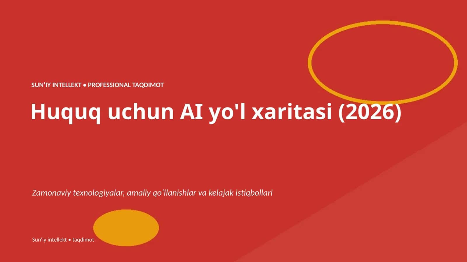 SUNʼIY INTELLEKT • PROFESSIONAL TAQDIMOT