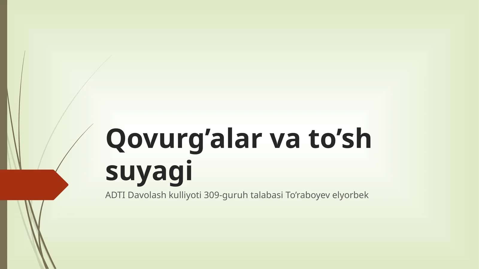 Qovurg’alar vato’sh suyagi