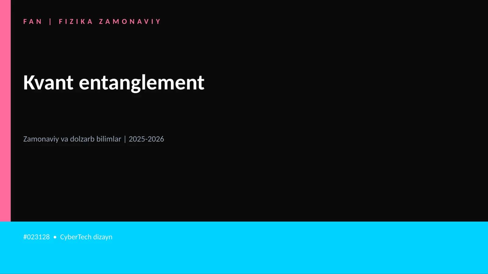 Kvant entanglement