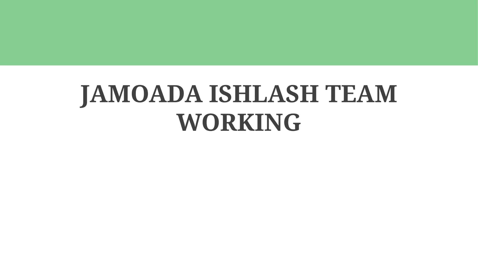Jamoaviy ishning mohiyati