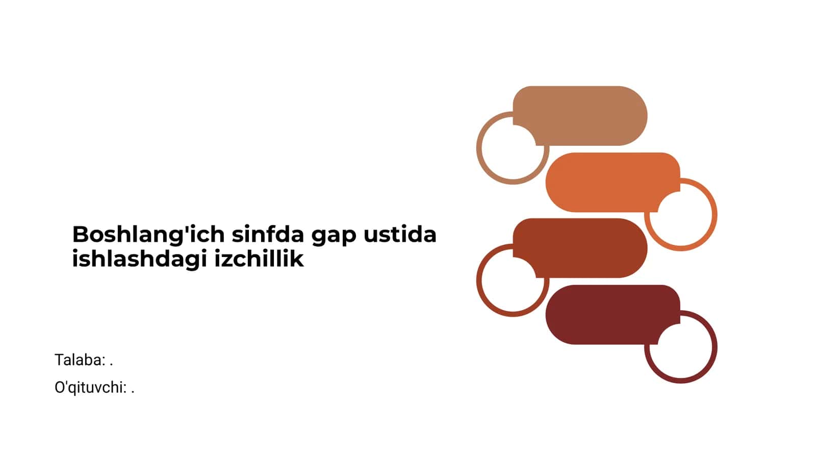 Boshlangʻich sinfda gap ustida ishlashdagi izchillik