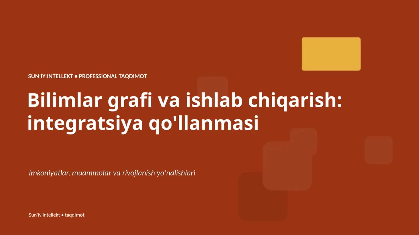 Sun'iy intellekt • taqdimot