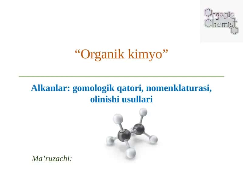 Organik kimyo