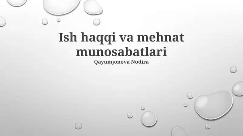 Mehnat Nizolari va Ularning Hal Etilishi